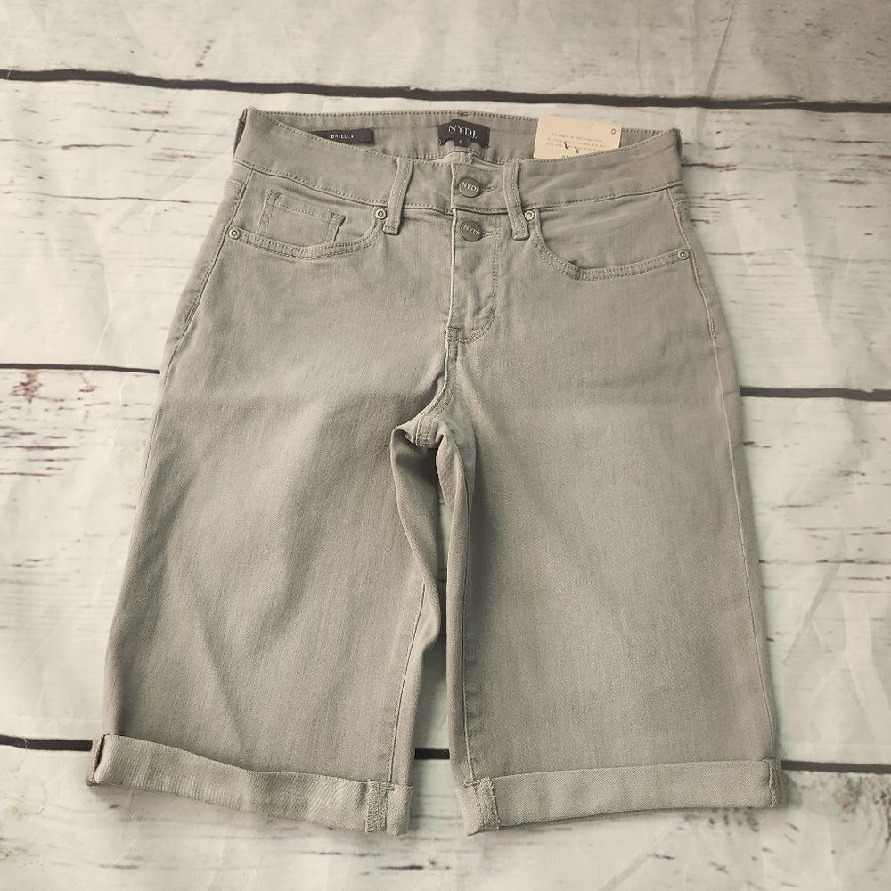 NYDJ Briella Roll Cuff Bermuda Shorts Size 0 NWT